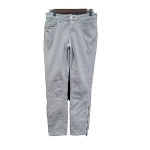 PILCRO Womens Stet Fit Corduroy Ankle Zip Pants Size 29 Gray Midrise Anthro